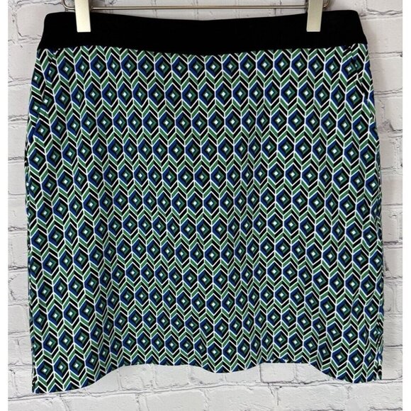 NWT SWING CONTROL Women’s Blue Green Black Stretch Golf Skort Skirt Size 6 - Picture 1 of 10